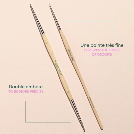 Dotting Tool Manucurist – Outil nail art double-embout pour motifs précis