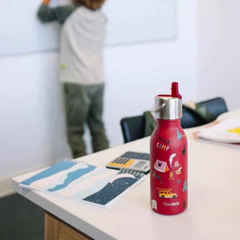 Gourde enfant isotherme Qwetch 350 ml – Fun & responsable