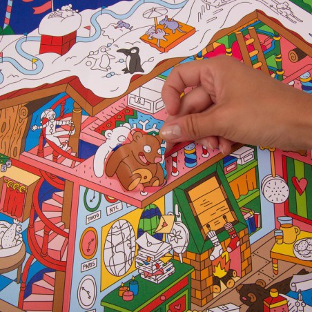 Omy - Poster géant Atelier du Père Noël