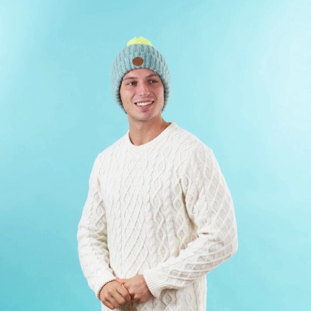 Cabaïa - Bonnet + 3 pompons - Mezcal Sour Bleu