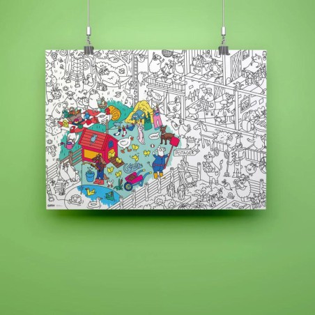Poster géant Crazy Farm - Omy