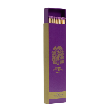 Coffret de 40 longues allumettes Mauve Hébrides - Maison Péchavy