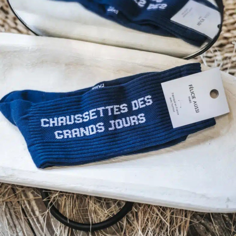 Chaussettes façon sport – Félicie Aussi | Taille 40–45 | Fabriquées en France