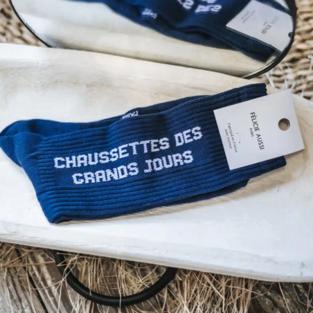 Chaussettes façon sport – Félicie Aussi | Taille 40–45 | Fabriquées en France