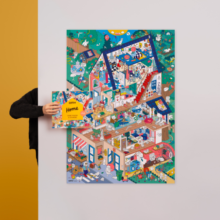 Omy - Poster et Stickers - Home - cherche & trouve