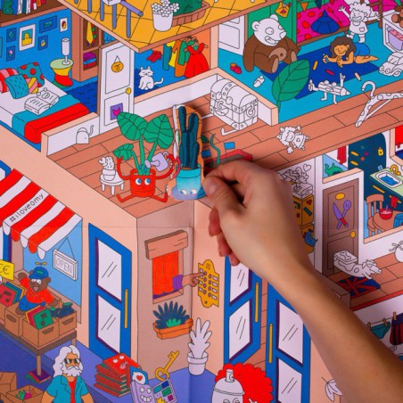 Omy - Poster et Stickers - Home - cherche & trouve