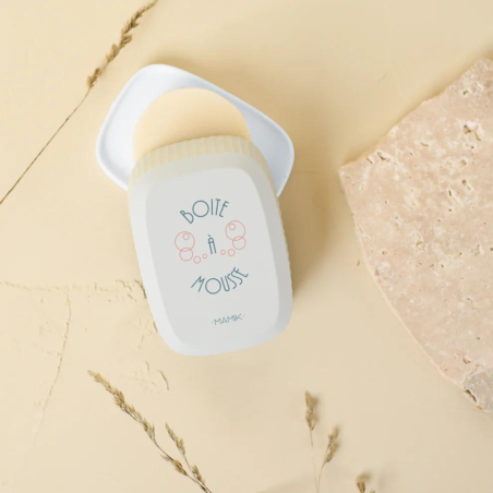 Boîte à savon gris bleuté "boîte à mousse" - Mamik