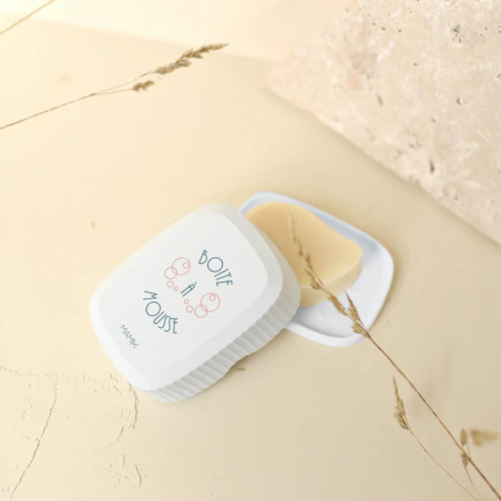 Boîte à savon gris bleuté "boîte à mousse" - Mamik