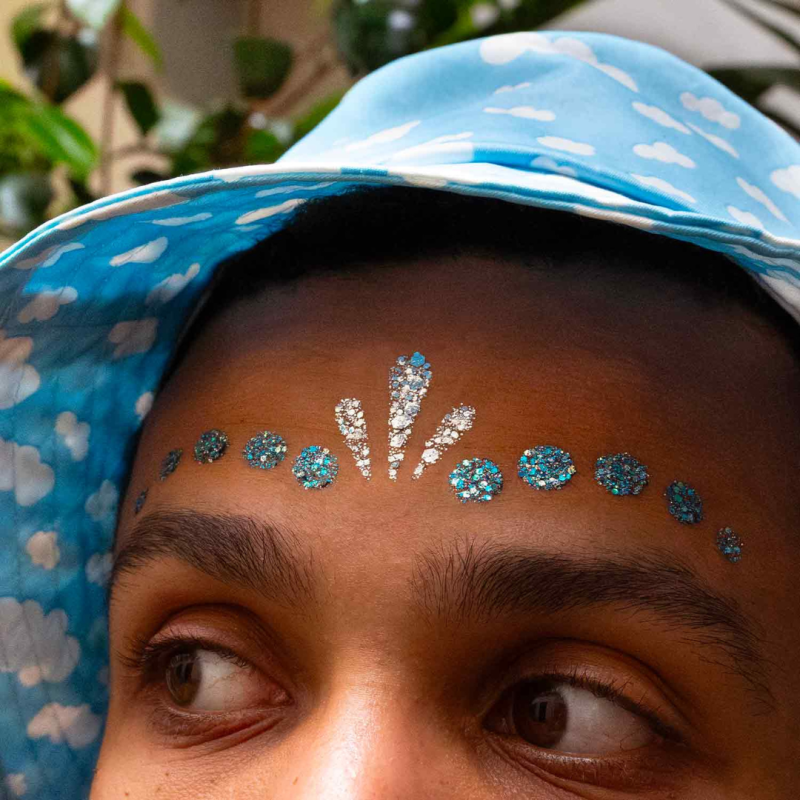 Pochoir Diadème Si Si La Paillette - Tatouage Pailleté Réutilisable