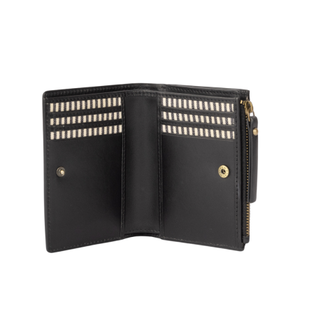 Jamie Noir - Portefeuille en cuir rectangle - O My Bag