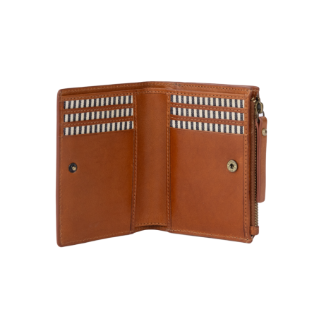 Jamie Cognac - Portefeuille en cuir rectangle - O My Bag