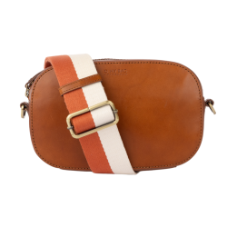 Maya O My Bag – Petit sac cuir éthique & sangle rayée