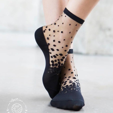 Chaussettes transparentes Nakameguro Black - Atelier Saint-Eustache