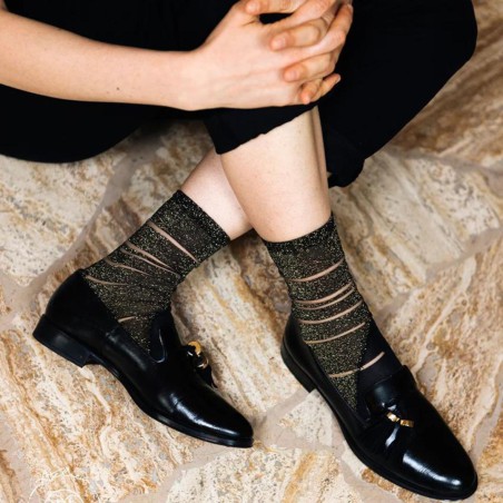 Chaussettes transparentes Tate Modern Or - Atelier Saint-Eustache