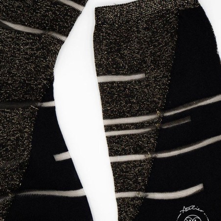 Chaussettes transparentes Tate Modern Or - Atelier Saint-Eustache