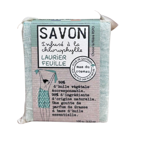Mas du Roseau - Savon infusé - Laurier feuille