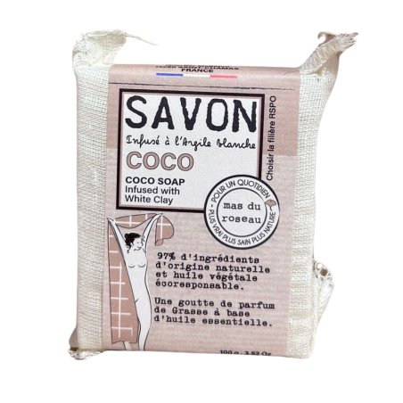 Mas du Roseau - Savon infusé - Noix de coco