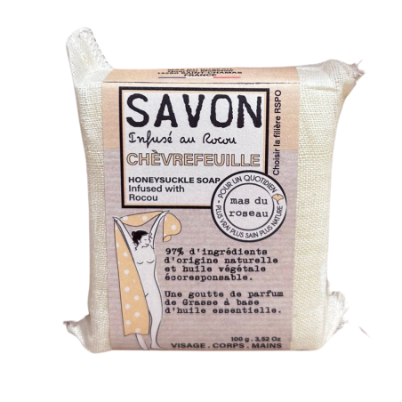 Mas du Roseau - Savon infusé - Chèvrefeuille