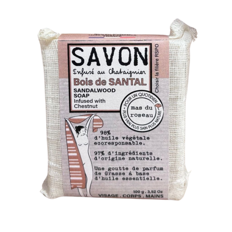 Mas du Roseau - Savon infusé - Bois de Santal