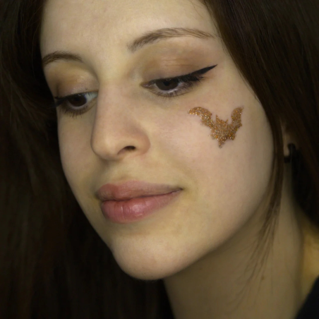 Pochoir Halloween Si Si La Paillette - Tatouages Pailletés Réutilisables