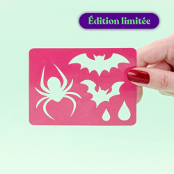 Pochoir Halloween Si Si La Paillette - Tatouages Pailletés Réutilisables