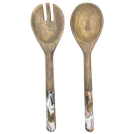 Couverts à salade bois de manguier - Grue - By Room