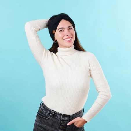 Bandeau Tricoté Vegan Doublé Polaire - Pour Garde-Oreilles Bien au Chaud