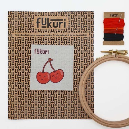 Kit broderie Cerises Kawaii - Fukuri