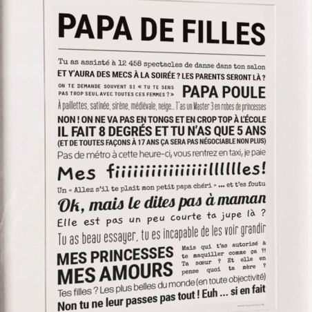 Affiche Papa de filles - Tout est dit