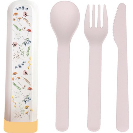 Set de 3 couverts Bioloco Watercolor Flowers - chic mic