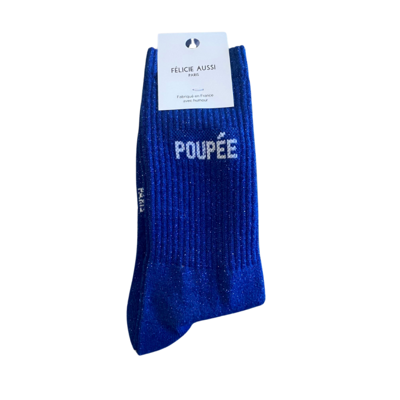 Chaussettes pailletées façon sport – Félicie Aussi | Taille 36–40 | Fabriquées en France