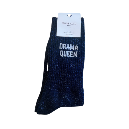 Félicie Aussi - Chaussettes Paillettes Drama Queen Noires