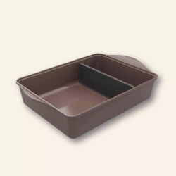 L’Incroyable Plat à Four Ajustable Cookut – Taupe Moka | Séparateur breveté & sans PFAS