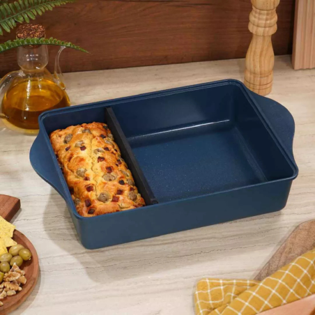 L’Incroyable Plat à Four Ajustable Cookut – Bleu myrtille | Séparateur breveté & sans PFAS