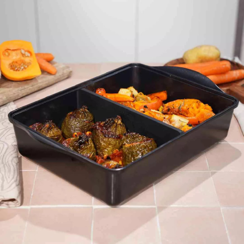 L’Incroyable Plat à Four Ajustable Cookut – Noir graphite | Séparateur breveté & sans PFAS