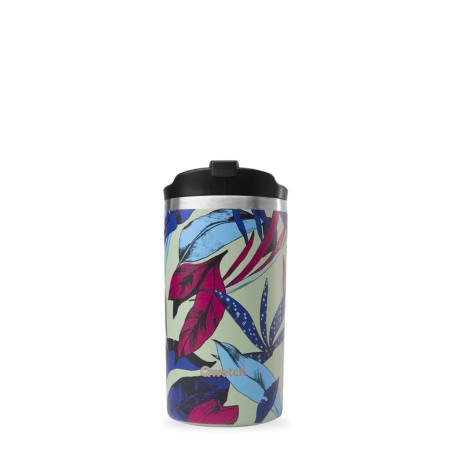 Travel Mug Bahia Vert Tilleul - Qwetch - 6h chaud, 12h froid