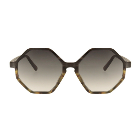 Charly Therapy - Lunettes solaires hexagonales monture recyclée - Frida oursin