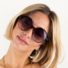 Charly Therapy - Lunettes solaires hexagonales monture recyclée - Frida oursin