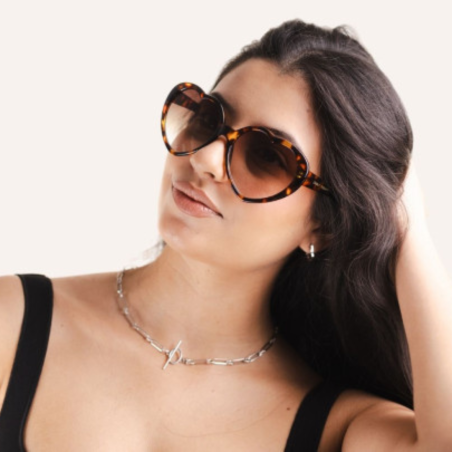 Charly Therapy - Lunettes solaires écaille à monture coeur recyclée - Sue écaille