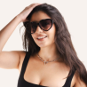 Charly Therapy - Lunettes solaires noires à monture coeur recyclée  - Sue noir
