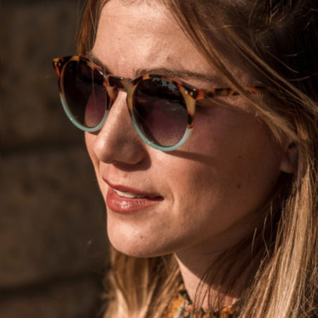 Charly Therapy - Lunettes solaires écaille et turquoise à monture recyclée - Charly turquoise