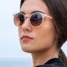 Charly Therapy - Lunettes solaires roses à monture ronde recyclée - Charly rose
