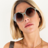 Charly Therapy - Lunettes solaires bleues à monture hexagonale recyclée - Frida ciel