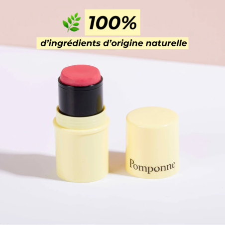 Baume & Blush Hibiscus Pomponne – Stick 2-en-1 Naturel & Nomade