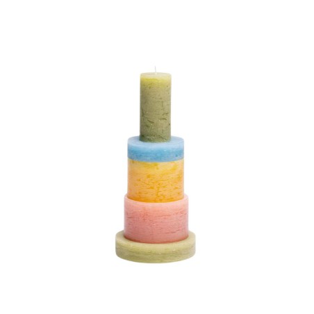 Candl Stack 03 – Bougies empilables Rose & Jaune – Stan Editions