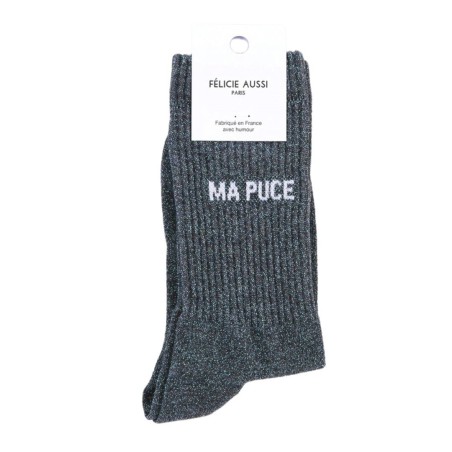 Chaussettes pailletées façon sport – Félicie Aussi | Taille 36–40 | Fabriquées en France