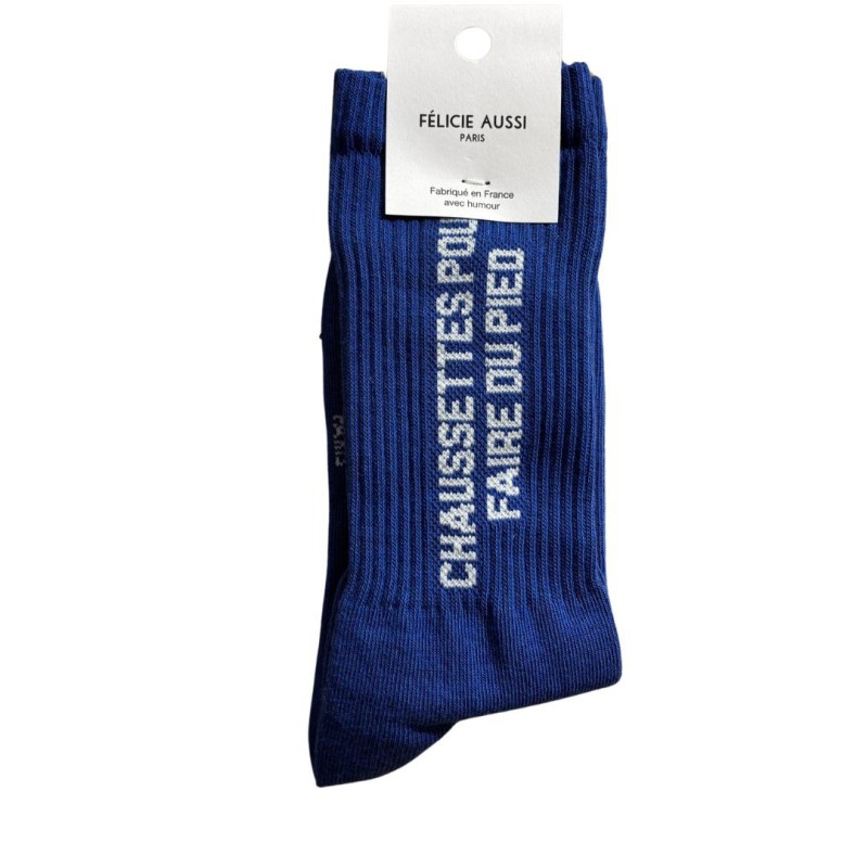 Félicie Aussi - Chaussettes Pour Faire Du Pied Bleu