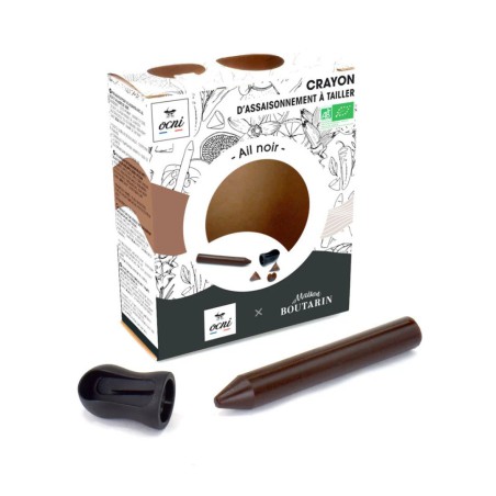 Ocni x Maison Boutarin - Coffret 1 crayon à râper - Ail noir fumé - Bio