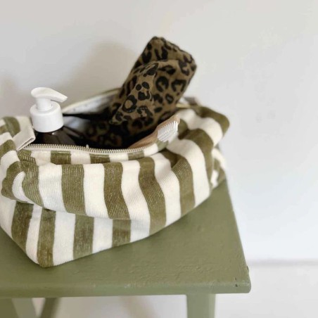 Trousse de toilette en canevas de coton
