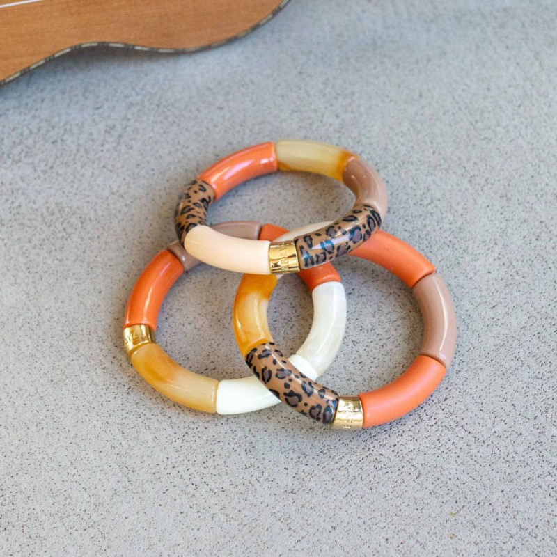 Bracelet Pipoca – Bijou résine ou acrylique & acier doré à l\'or fin – Parabaya